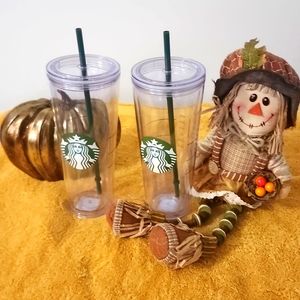 🎄🎅Starbucks clear Tumblers 🌲🌲🌲🌲🌲🌲🌲